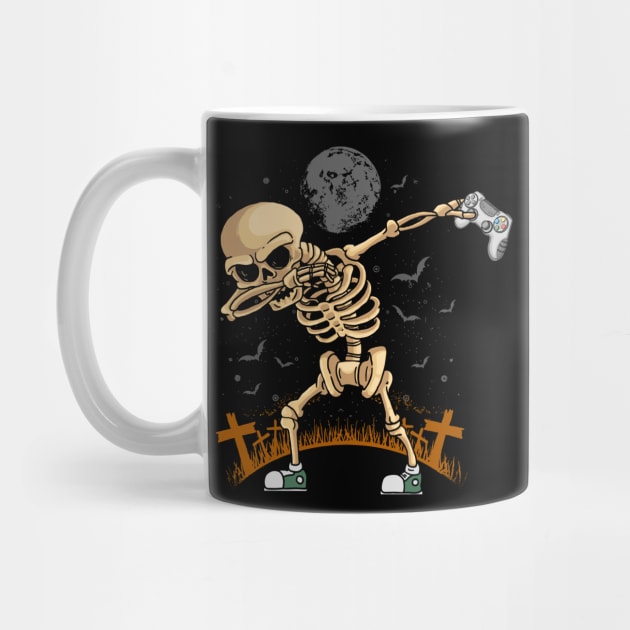 Halloween Gamer Gift Skeleton by folidelarts